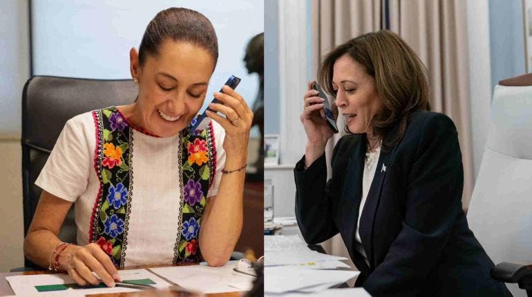 Sheinbaum y Kamala Harris hablan por teléfono sobre migración y energías limpias