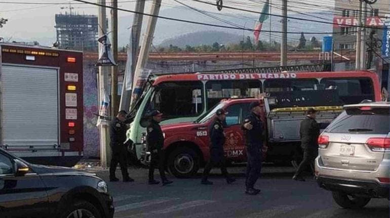 Detienen a chofer de la Ruta 43 por choque en Álvaro Obregón