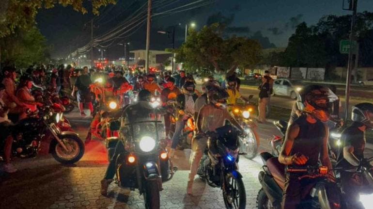 Motociclistas de Quintana Roo se manifiestan contra la ‘Ley Chaleco’