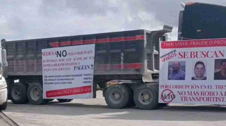 Sedena niega adeudo a transportistas por Tren Maya; abren mesa de diálogo