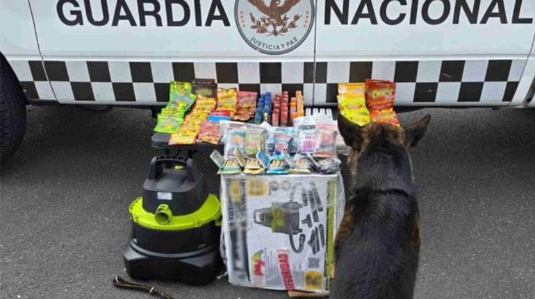 Hallan dulces con cannabis ocultos en una aspiradora en Zacatecas