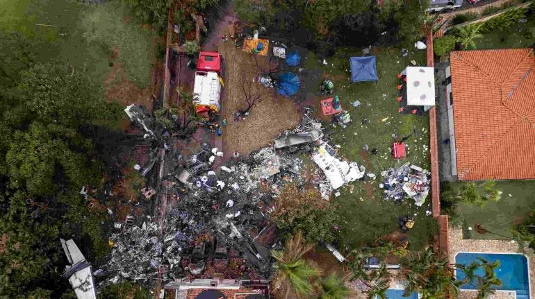 Identifican a dos de las 62 víctimas del accidente aéreo en Brasil