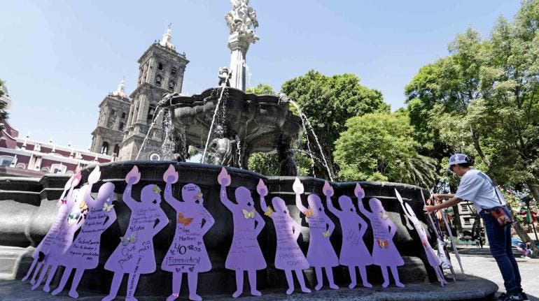 siluetas madera Puebla desaparecidos