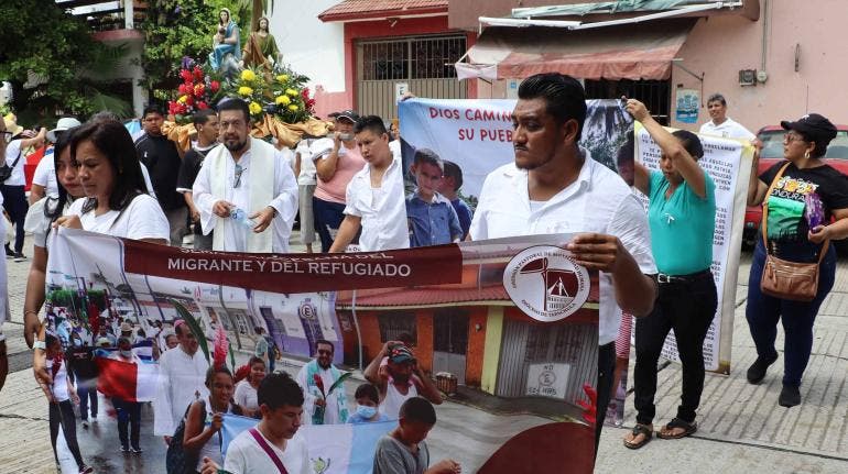migrantes piden proteccion Sheinbaum