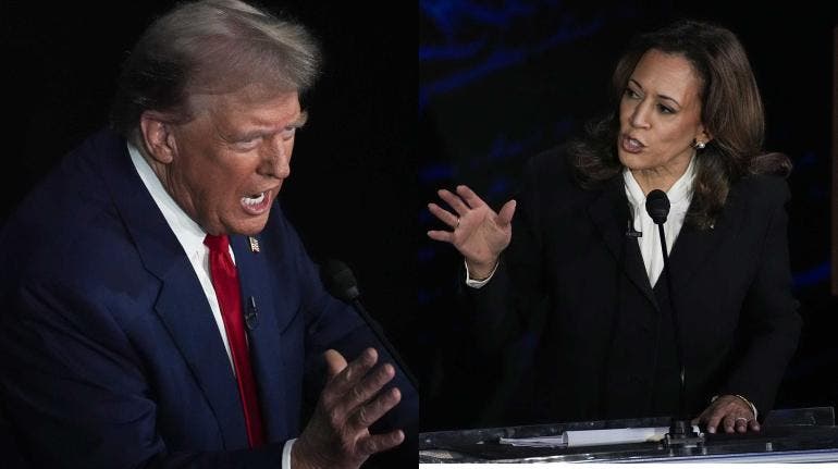 La vicepresidenta de Estados Unidos y candidata demócrata, Kamala Harris, ganó impulso en la carrera electoral tras imponerse con facilidad en el debate presidencial  (Foto: EFE)