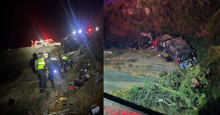 Choque entre tractocamión y autobús deja 24 muertos en Zacatecas