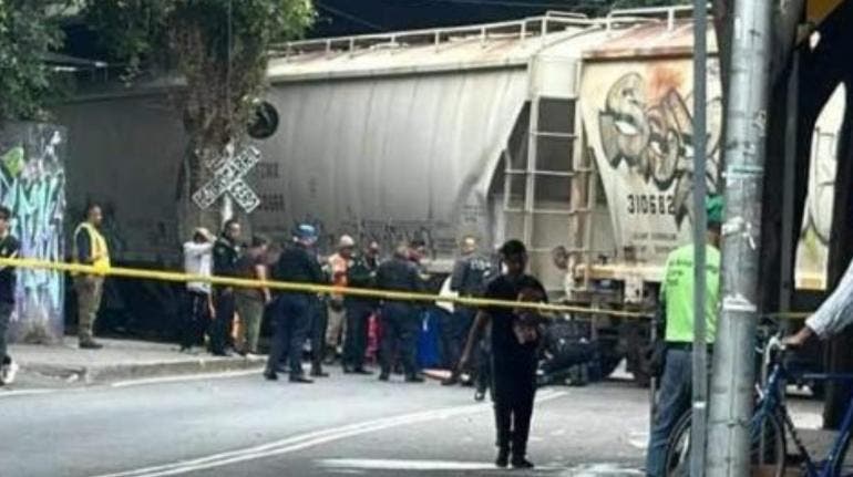 colonia Angel Zimbron mujer amputan pierna tren