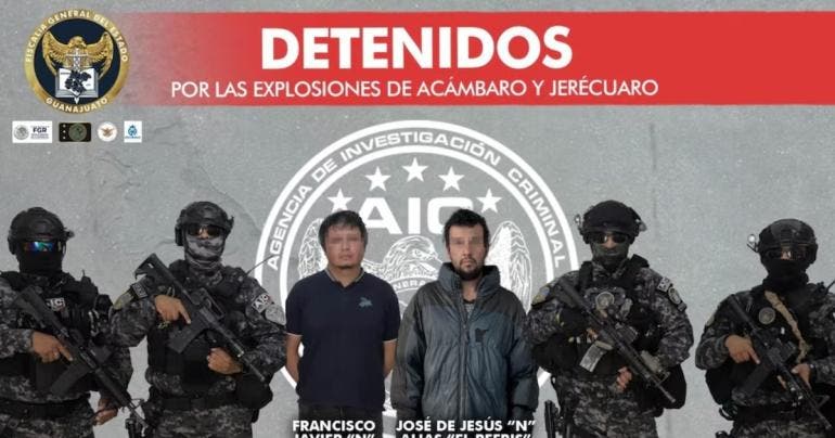 detenidos coches bomba Acambaro Jerecuaro