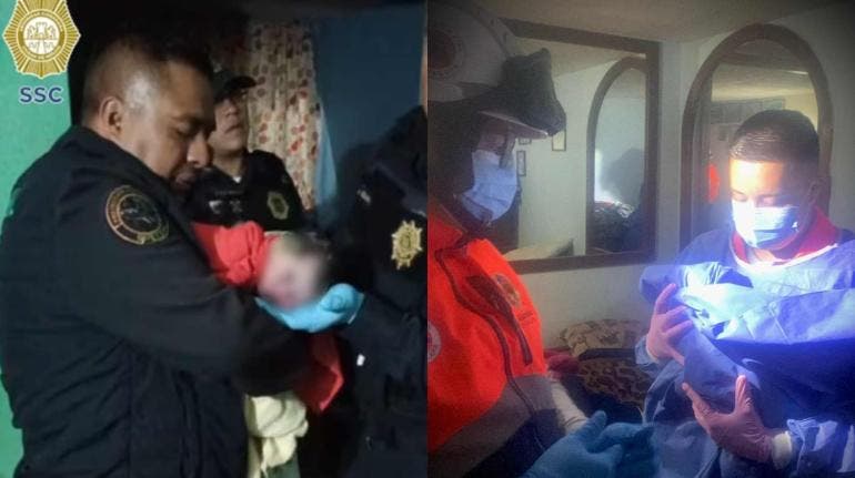 Uniformados ayudan a mujer a dar a luz en domicilio de Iztapalapa