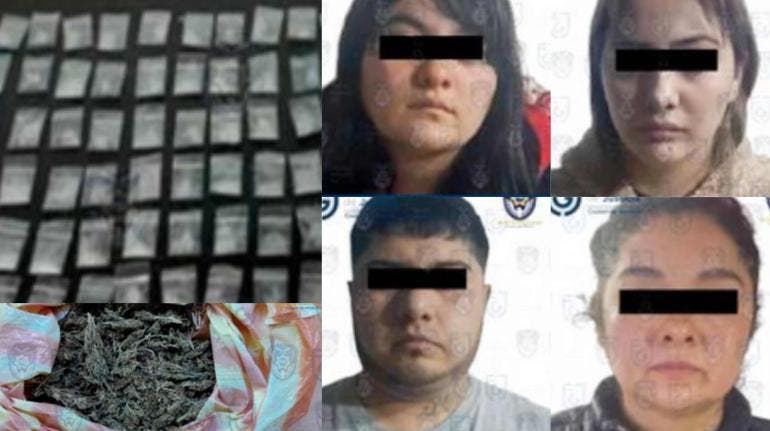 Caen cuatro de “Los Rudos” tras cateo en la colonia Palmatitla