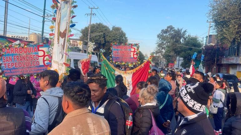Más de 70 mil peregrinos llegan a la Basílica de Guadalupe, ¿Qué calles estarán cerradas?