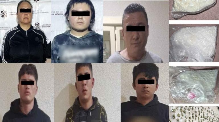 Caen 6 en cateo en la Cuauhtémoc e Iztapalapa en posesión de varias dosis de droga