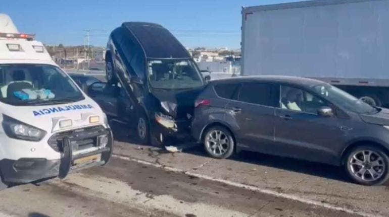 (video) Se registra carambola en la autopista México-Querétaro