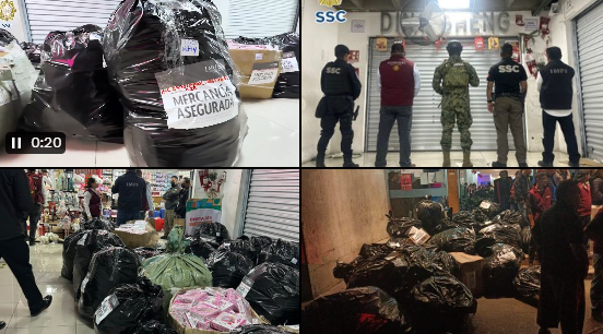 Van 260 mil productos pirata asegurados en operativo de Izazaga 89: SSC