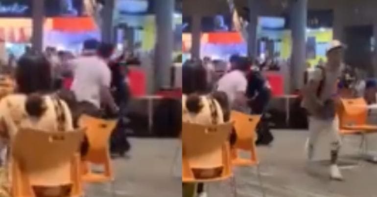 (video) Ataque con cuchillo en plaza comercial de Nuevo León