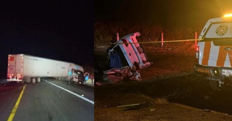 Accidente en la carretera Monterrey-Nuevo Laredo deja tres muertos