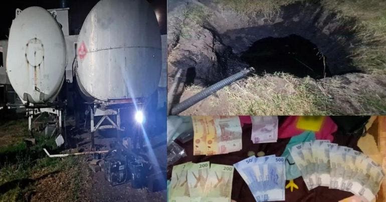 Aseguran más de 2 mil litros de combustible y droga en Hidalgo; 5 detenidos