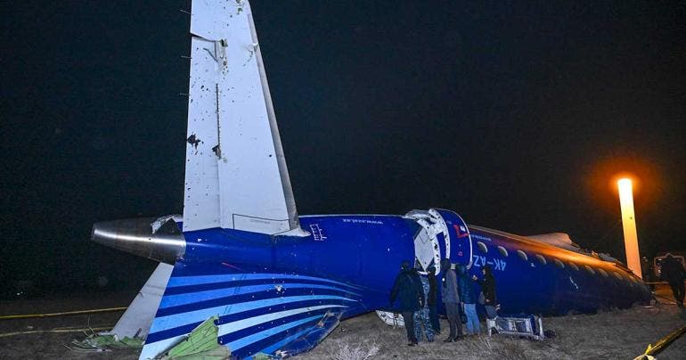 Avión derribado en Kazajistán