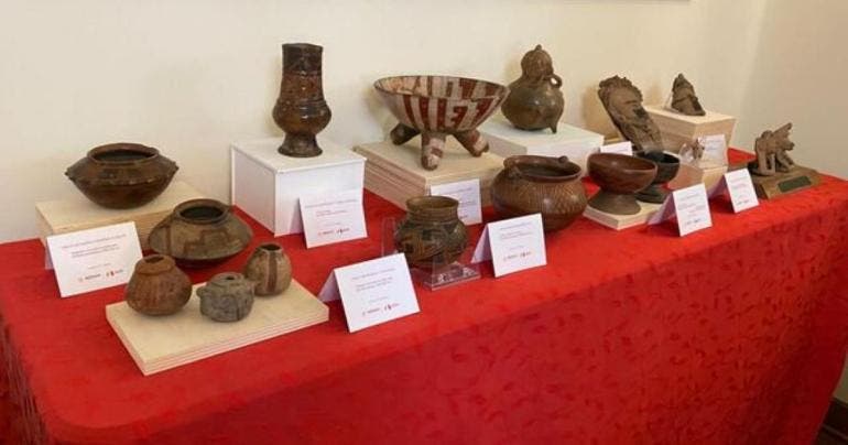 entrega Italia Mexico piezas prehispanicas