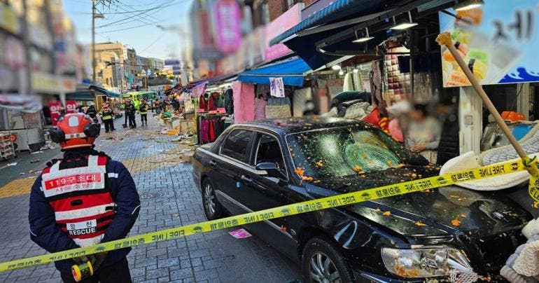 Mokdong atropellamiento mercado Corea Sur