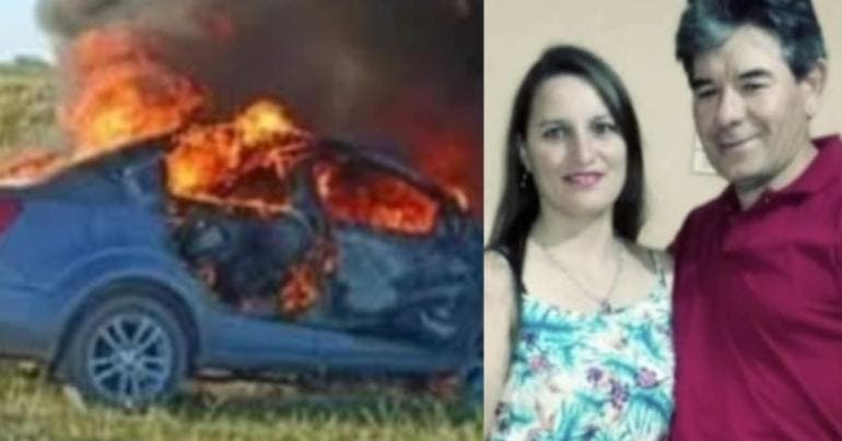 Hombre mata a su esposa, huye en auto y muere al chocar contra un árbol