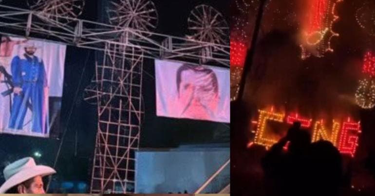 ¡Otra vez! Realizan homenaje a 'El Mencho' en Tanhuato, Michoacán