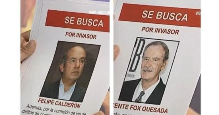 ‘Se busca por invasor’: cárteles con fotos de Fox y Calderón aparecen en Venezuela
