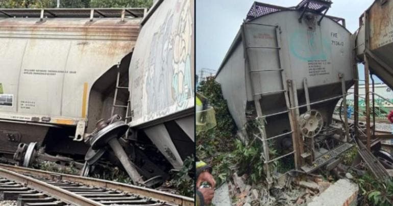 Tren se descarrila en Cuautitlán, Edomex, por falla mecánica