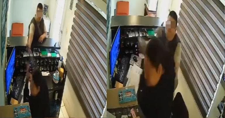 VIDEO  Hombre rocía gas pimienta a recepcionista de hotel en Tampico