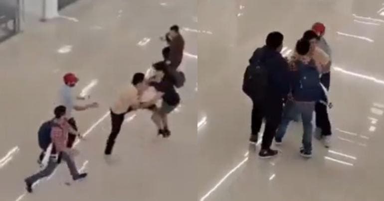 VIDEO Riña en facultad de la UANL alumnos defienden a compañera de acosador