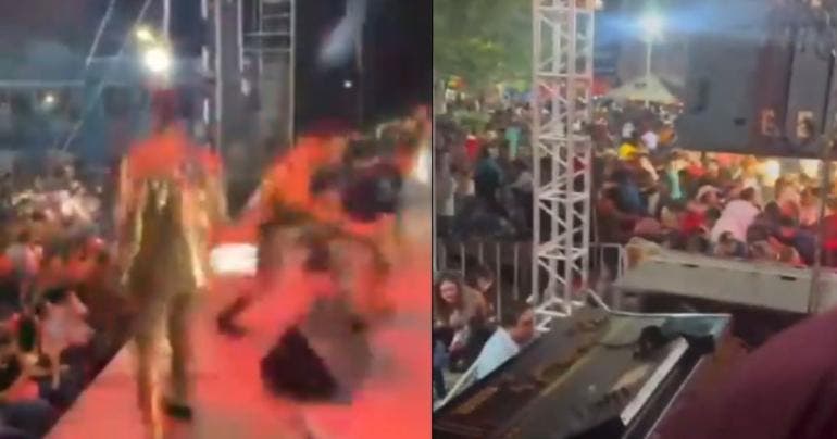 VIDEO  Presunto militar dispara al aire durante concierto del Carnaval de Tenosique y es detenido