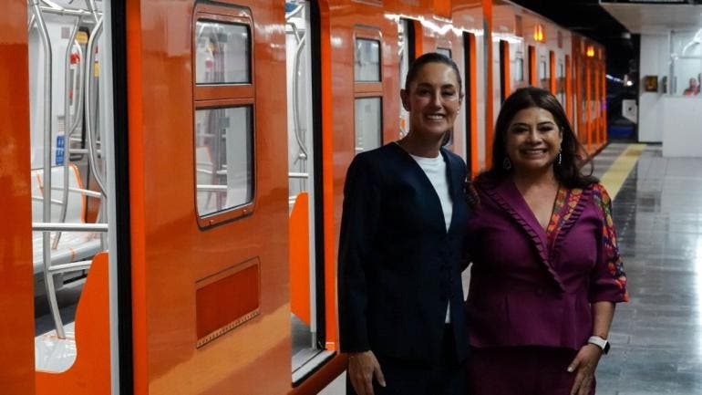 Sheinbaum y Brugada encabezan reapertura de tramo de la Línea 1 del Metro de CDMX