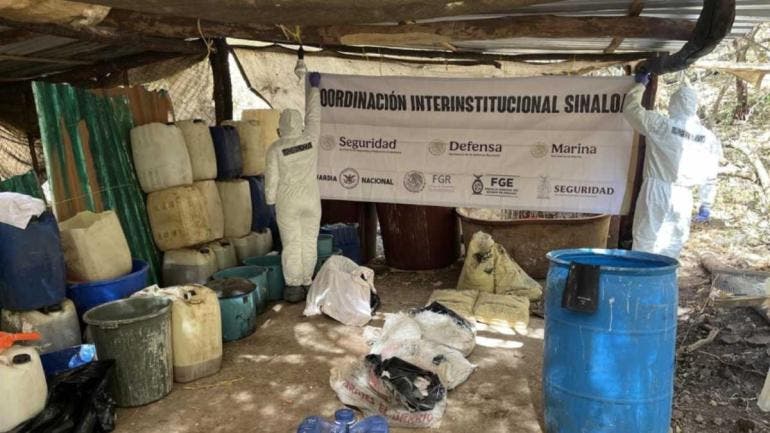 Desmantelan laboratorio clandestino en Cosalá, Sinaloa