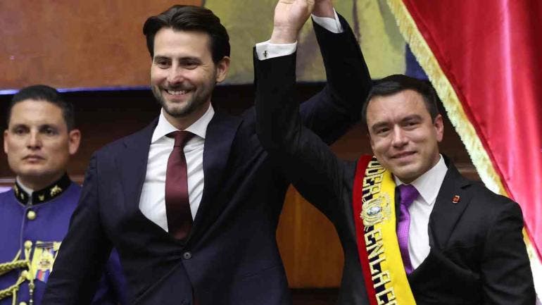 Daniel Noboa jura como presidente de Ecuador para el período 2025-2029