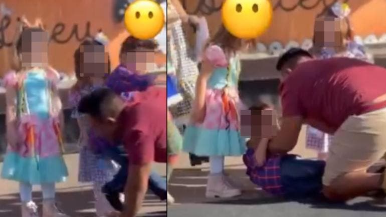 Hombre en Brasil taclea a niño de 4 años por hacer bullying a su hijo