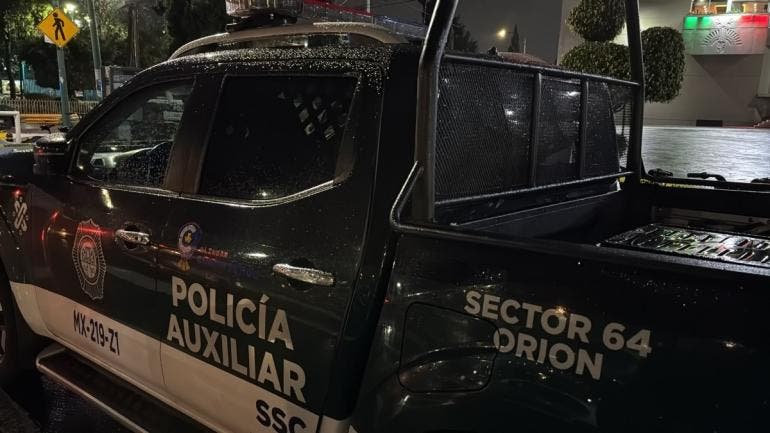 atacan balazos patrulla jefe Policia Auxiliar Cuauhtemoc