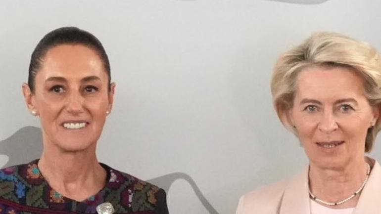conversa Sheinbaum Von der Leyen G7