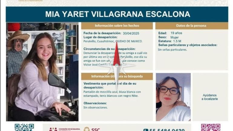 Mia Yaret desaparecida Peralvillo CDMX