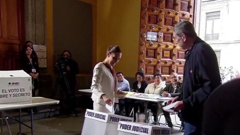 vota Sheinbaum eleccion judicial viva democracia