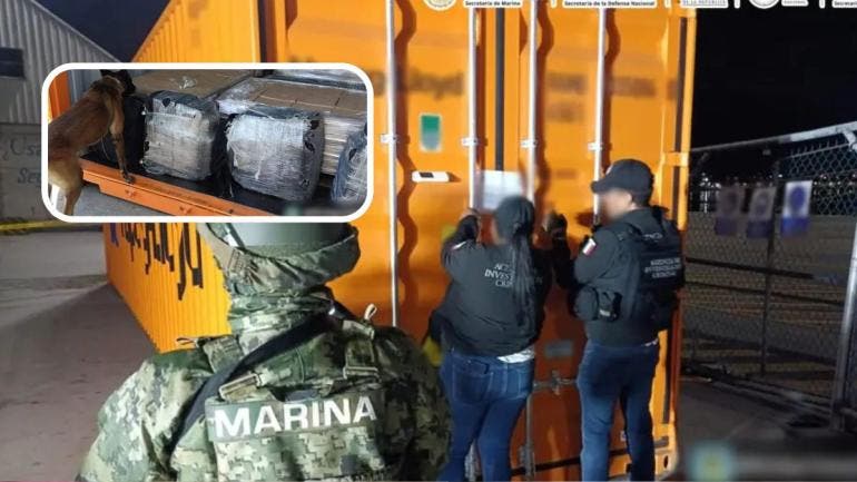 Aseguran 200 kilos de cocaína en la Aduana de Ensenada, Baja California