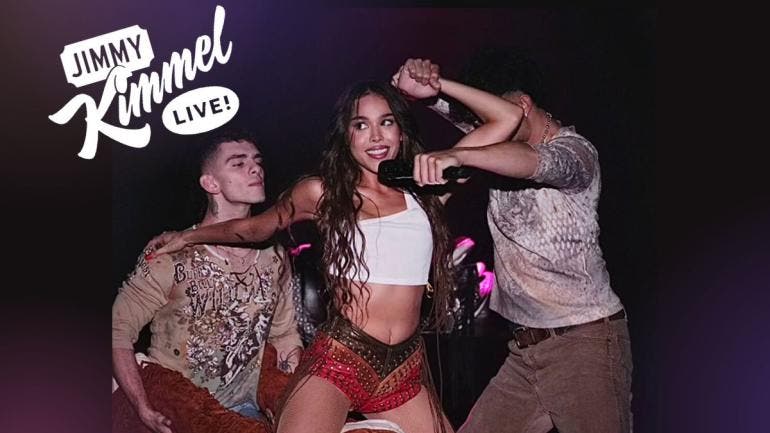 ¡Danna debuta en Jimmy Kimmel Live! con Khe calor y conquista al público estadounidense