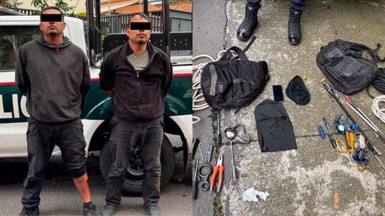 A los detenidos se les decomisaron herramientas diversas