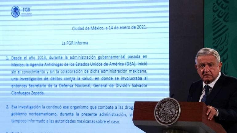 La DEA fabricó caso contra el general Cienfuegos: López Obrador