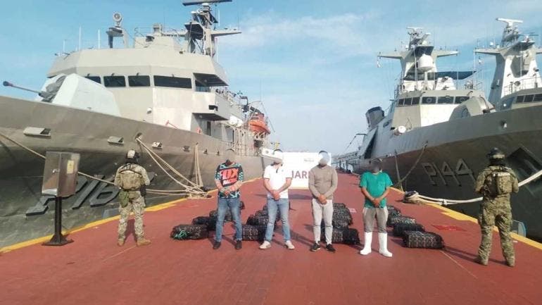Aseguran 601 kilos de cocaína en costas de Guerrero; hay cuatro detenidos