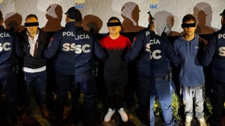 caen tres sujetos Lomas Becerra drogas armas