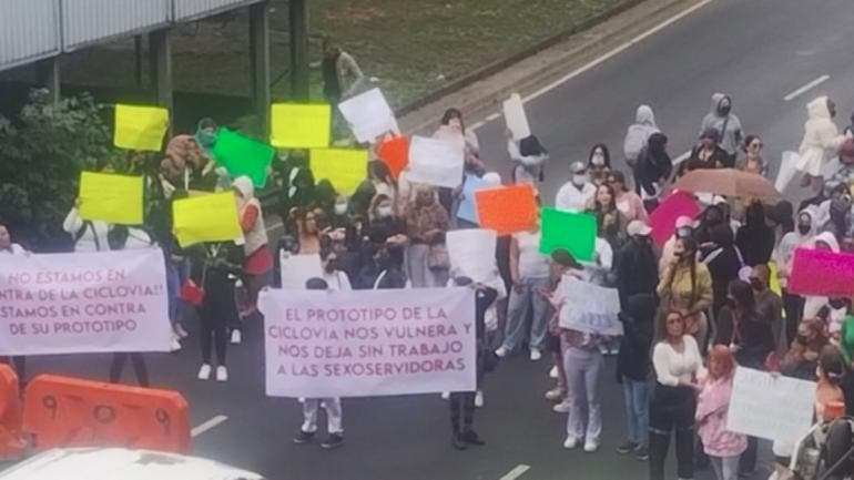 portesta ciclovía