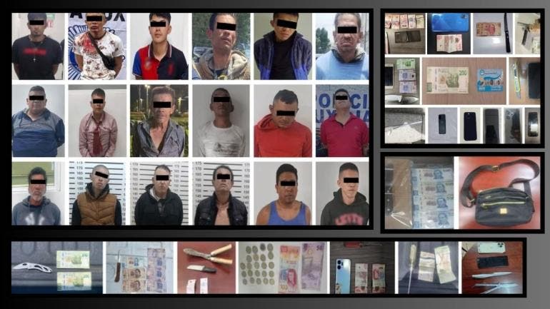 Detienen a 27 hombres por robo a transeúntes en CDMX en una semana