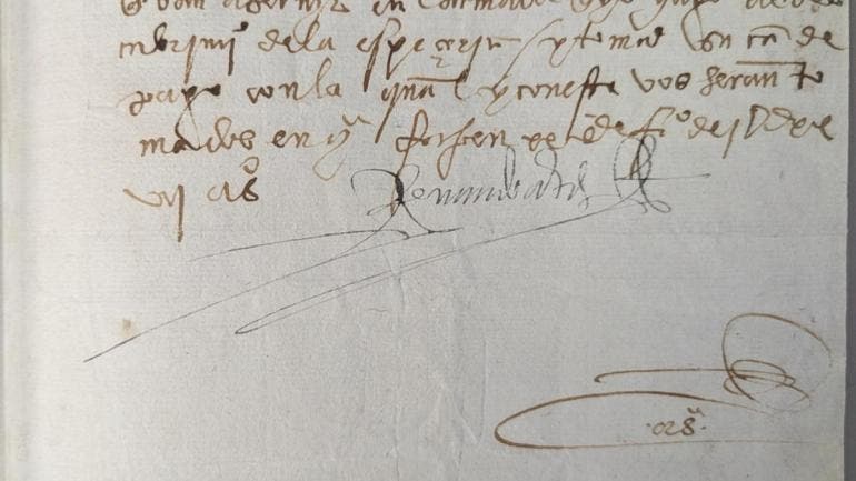 entrega EU Mexico manuscrito firmado Hernan Cortes