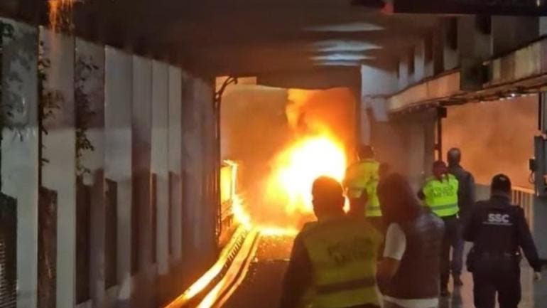 explosion incendio vias Metro San Antonio Abad