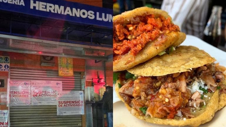 Gorditas Mixcoac clausuradas